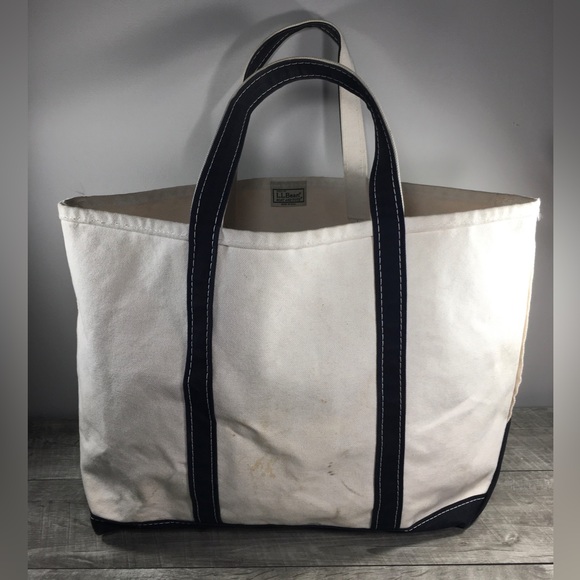L.L. Bean Bags Vintage Ll Bean Boat Tote Cotton Shopping Shopper